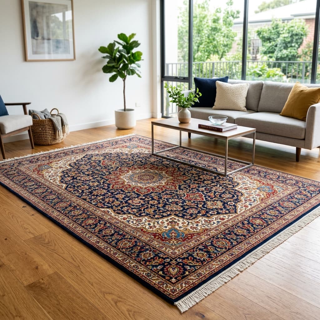 Vibrant clean Persian rug